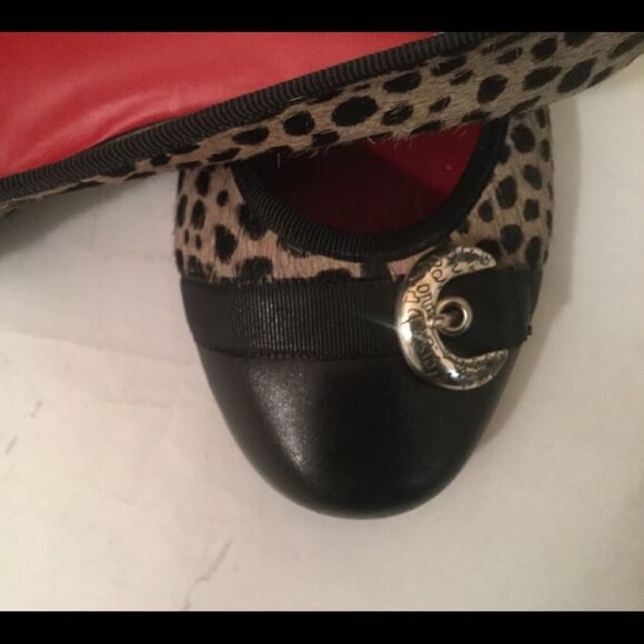 BRIGHTON "BABY" Leather Cap Toe Calf Hair Animal - Picture 9 of 9